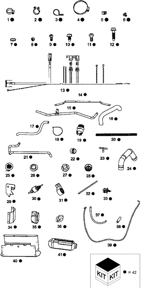 Схема запчастей Case IH SCOUT XL - (88.104.01) - DIA KIT, CAB HEATER, GASOLINE ENGINE (88) - ACCESSORIES