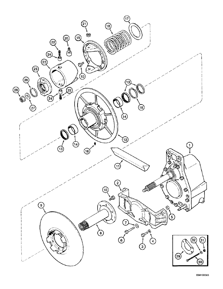 Схема запчастей Case IH 2144 - (9B-04) - ROTOR DRIVE, PULLEY AND CAM (14) - ROTOR, CONCANVES & SIEVE