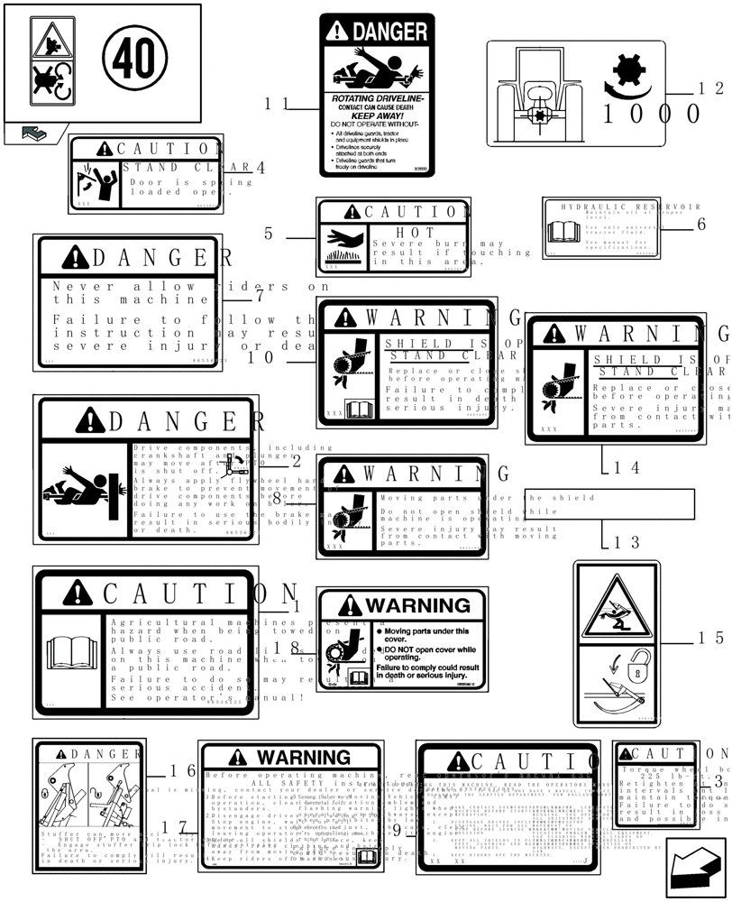 Схема запчастей Case IH LBX332P - (08.103[01]) - DECALS, NA (08) - SHEET METAL/DECALS