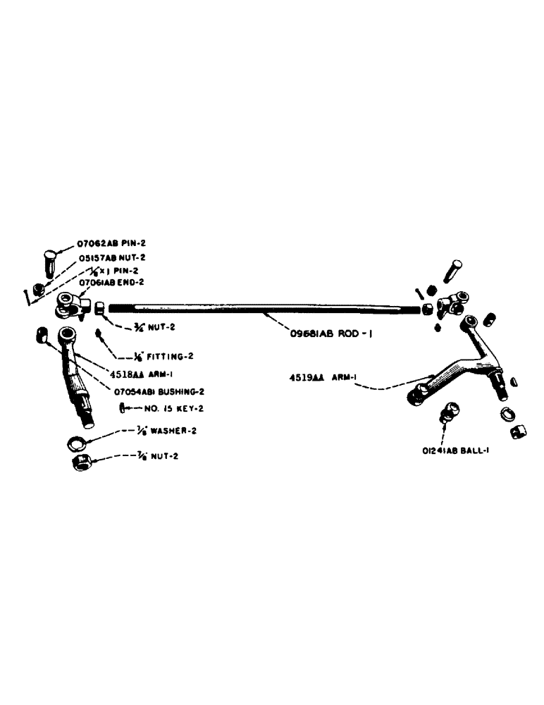 Схема запчастей Case IH SC-SERIES - (096) - STEERING ARMS AND TIE ROD, FOR SC-4 TRACTOR (05) - STEERING