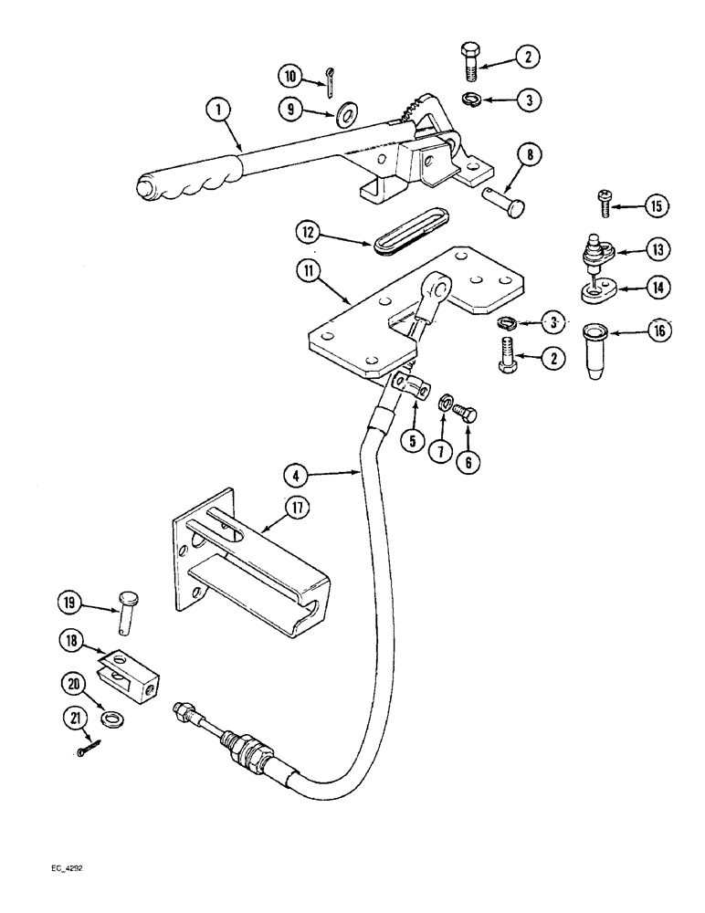 Схема запчастей Case IH 3230 - (7-014) - PARK BRAKE 2 WHEEL DRIVE TRACTOR, TRACTOR WITH CAB (07) - BRAKES