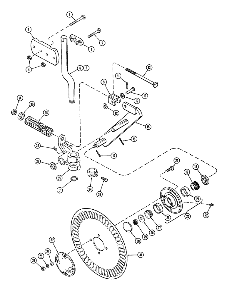 Схема запчастей Case IH 600-SERIES - (38) - CUSHION COULTER, ANTI-FRICTION BEARING 