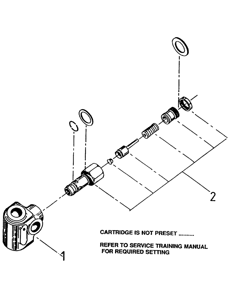 Схема запчастей Case IH 7000 - (B04-65) - HYDRAULIC RELIEF VALVE, BASECUTTER Hydraulic Components & Circuits