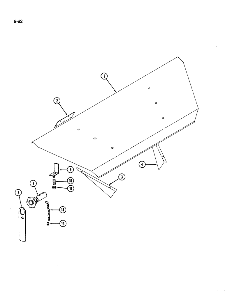 Схема запчастей Case IH 1190 - (9-092) - SWATH BAFFLE, 1190 MOWER CONDITIONER (03) - CHASSIS/MOUNTED EQUIPMENT