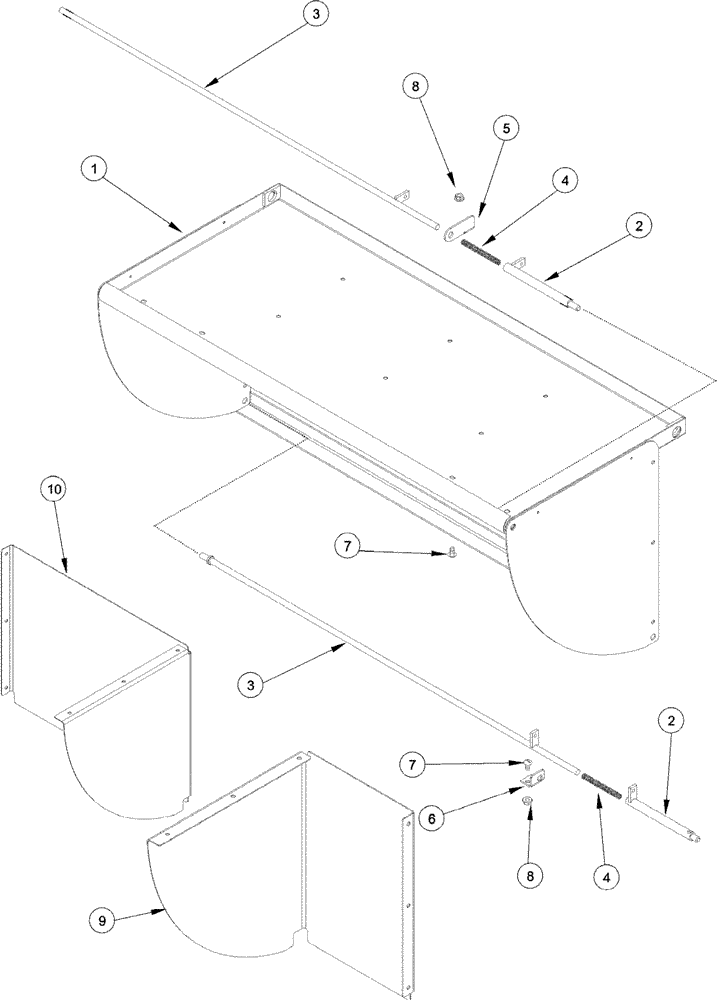 Схема запчастей Case IH 2555 - (09D-07) - LID BASKET Hinge (16) - BASKET