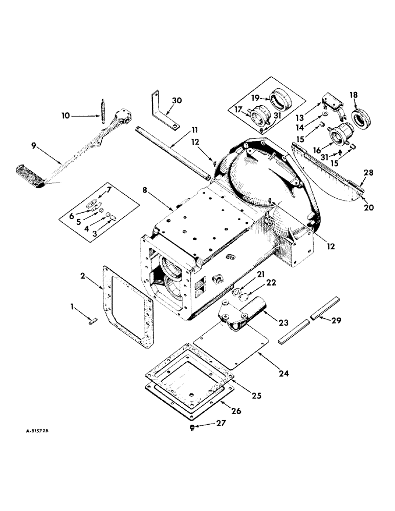 Схема запчастей Case IH 2424 - (083) - CLUTCH, CLUTCH HOUSING AND CONNECTIONS (03.1) - CLUTCH