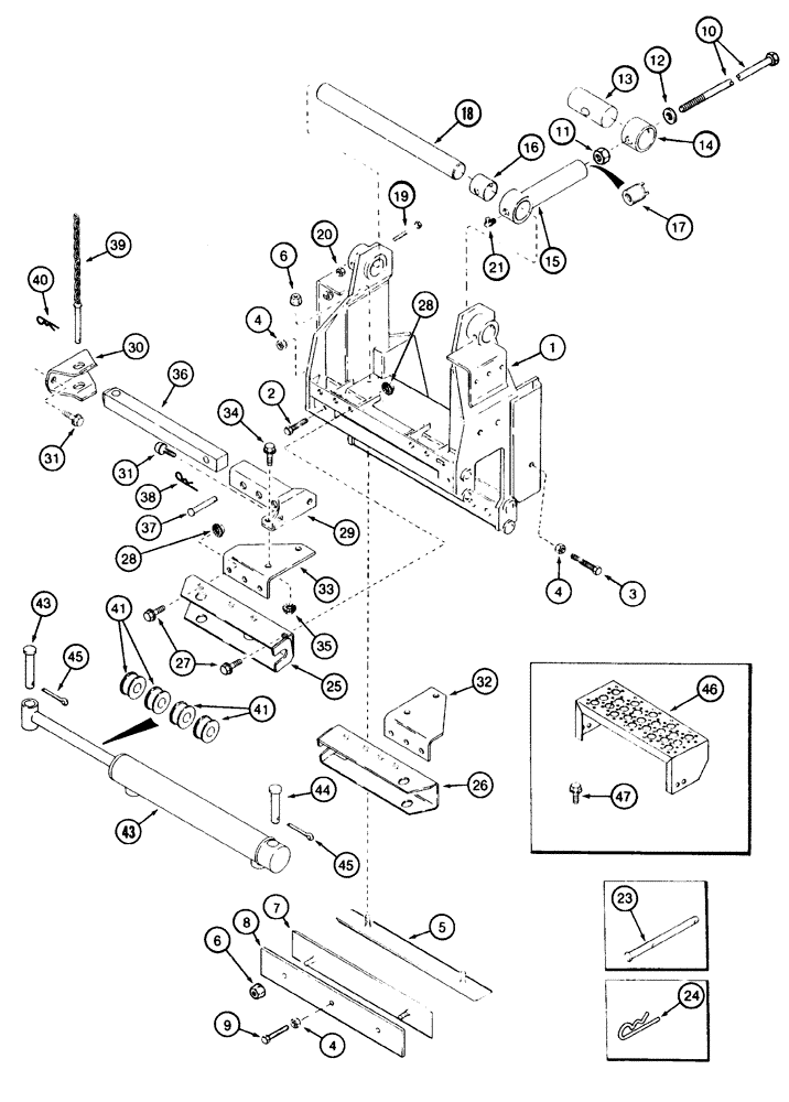 Схема запчастей Case IH 2155 - (9A-74) - DRUM HANGER ASSEMBLY, 5 ROW WIDE (13) - PICKING SYSTEM