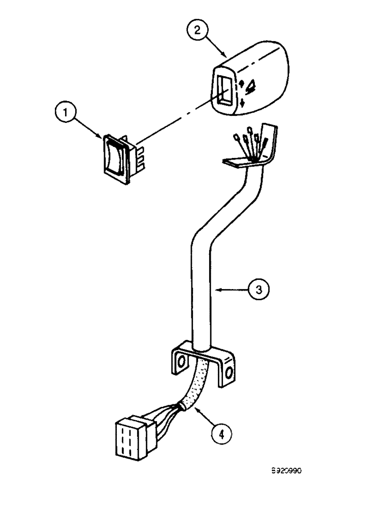 Схема запчастей Case IH 1800 - (4-28) - PROPULSION CONTROL HANDLE (06) - ELECTRICAL SYSTEMS
