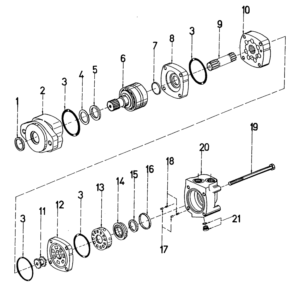 Схема запчастей Case IH 7700 - (B02[03]) - HYDRAULIC MOTOR, SIDE/ T KNIVES, 2000 CHAR-LYNN 006 - 4.9 CU. IN. Hydraulic Components & Circuits