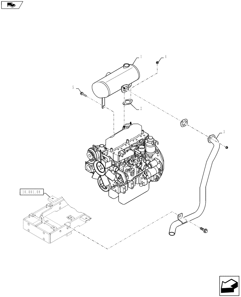 Схема запчастей Case IH FARMALL 40B - (10.254.03) - MUFFLER (10) - ENGINE