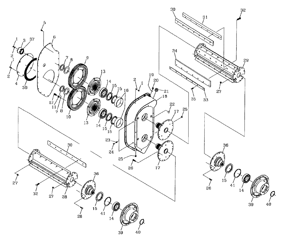 Схема запчастей Case IH 7700 - (A06[01]) - 12" ROTARY CHOPPER AND GEARBOX Mainframe & Functioning Components