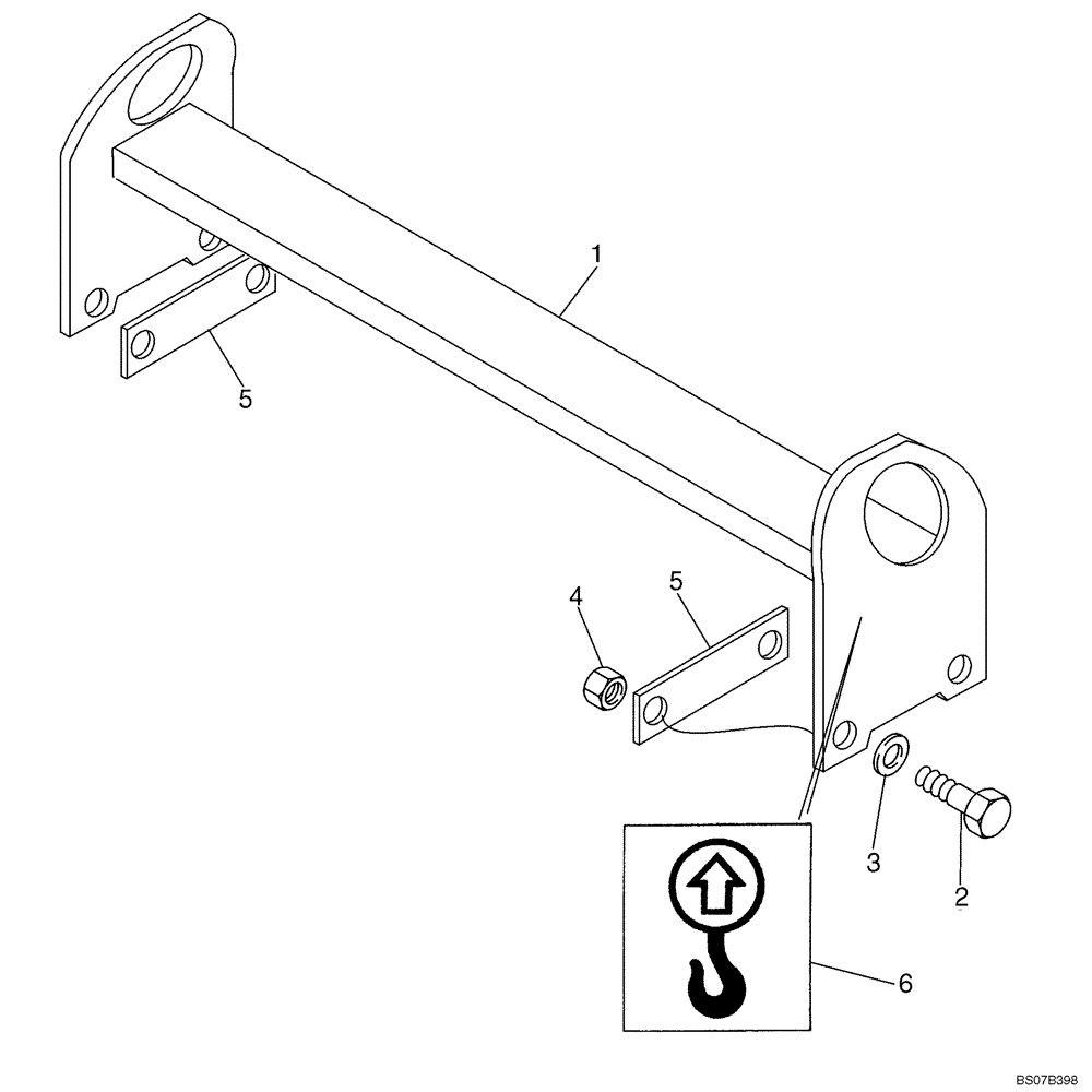 Схема запчастей Case IH 450 - (09-24) - LIFT HOOK (09) - CHASSIS