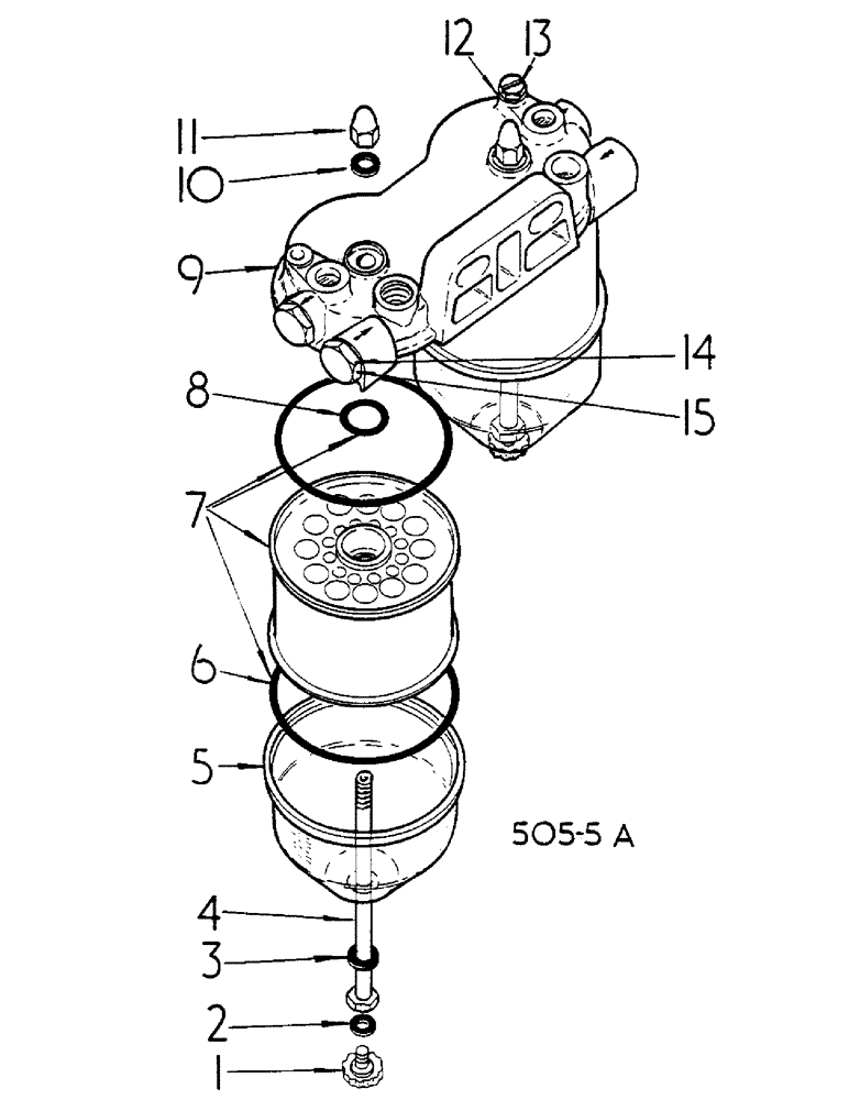 Схема запчастей Case IH 258 - (12-080) - FUEL FILTER, TWO-STAGE, S/N UP TO 318209 Power