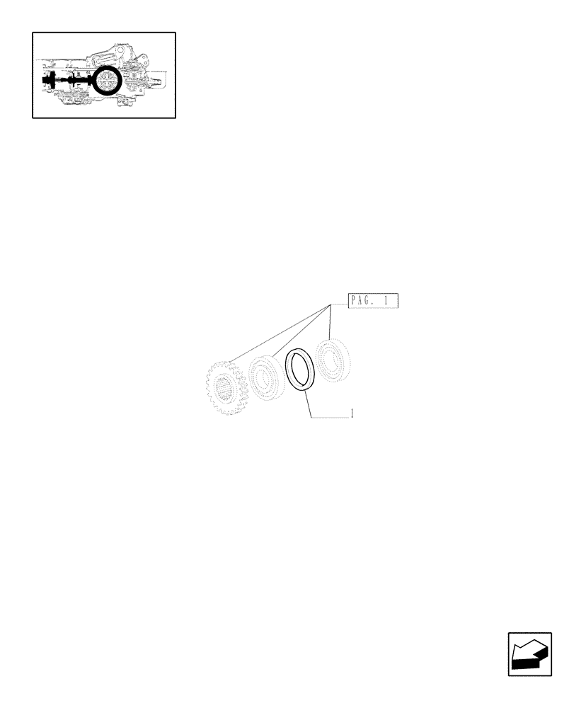 Схема запчастей Case IH JX60 - (1.32.1[03]) - CENTRAL REDUCER GEARING - ADJUSTING SHIMS (03) - TRANSMISSION