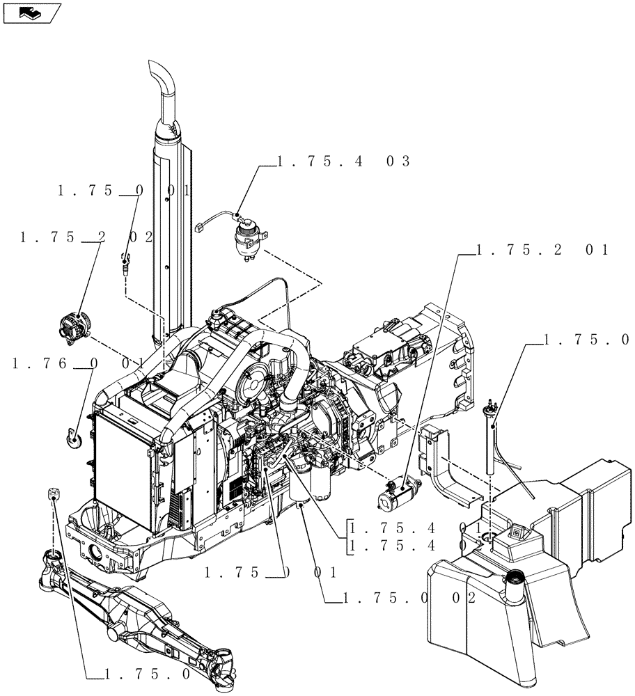 Схема запчастей Case IH MAXXUM 130 - (SEC. 06[01]) - ELECTRICAL SYSTEM (00) - GENERAL