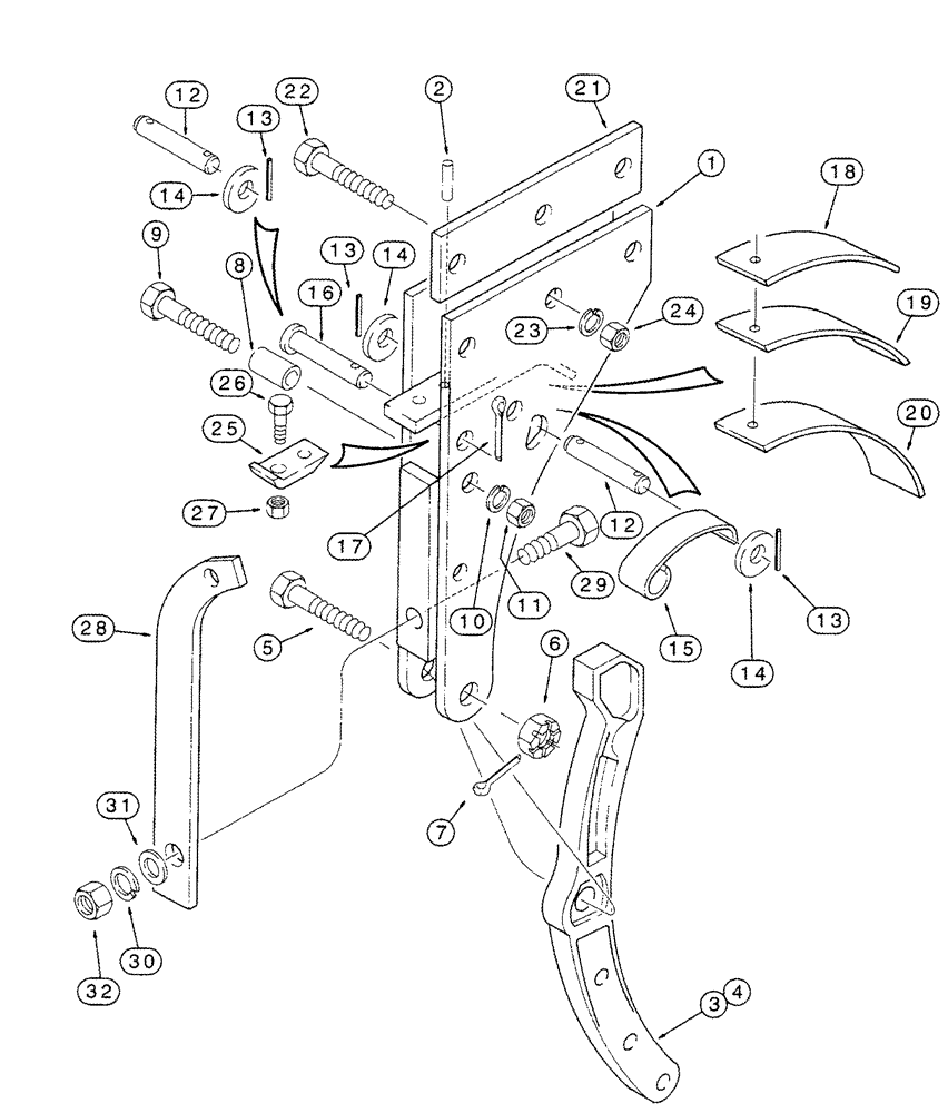 Схема запчастей Case IH 165 - (09-06) - BEAM, TRIP (09) - CHASSIS/ATTACHMENTS