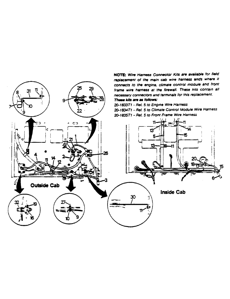 Схема запчастей Case IH 9170 - (02-08) - CAB FIREWALL ELECTRICAL (06) - ELECTRICAL