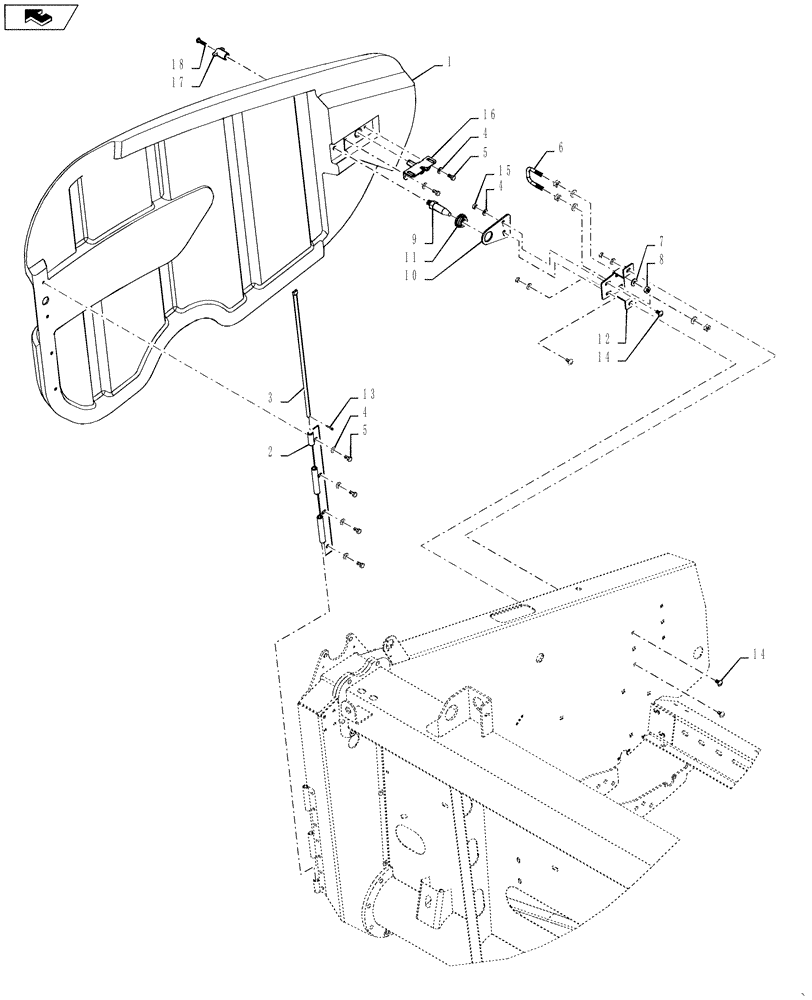 Схема запчастей Case IH 3162 - (58.208.02) - END SHIELDING, LH (58) - ATTACHMENTS/HEADERS