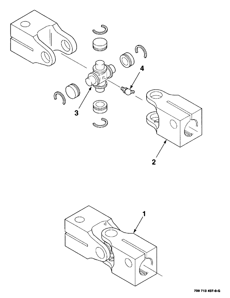 Схема запчастей Case IH 8315 - (5-12) - U-JOINT ASSEMBLY, 700713437 U-JOINT ASSEMBLY COMPLETE (09) - CHASSIS