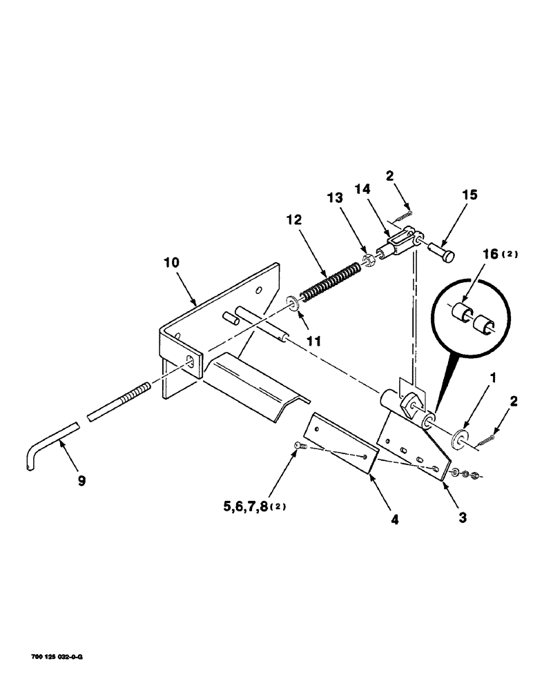 Схема запчастей Case IH 8460 - (6-06) - TWINE CUTOFF ASSEMBLY (14) - BALE CHAMBER