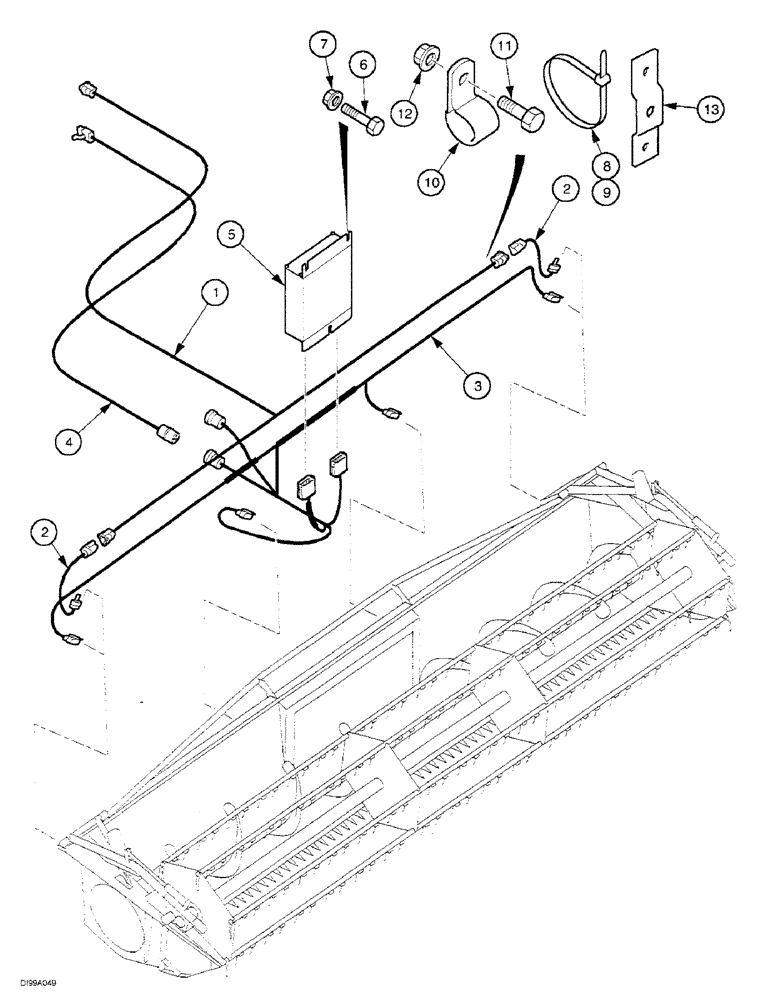 Схема запчастей Case IH 1030 - (5-6) - FIELD TRACKER - HEIGHT CONTROL, HARNESS No Description