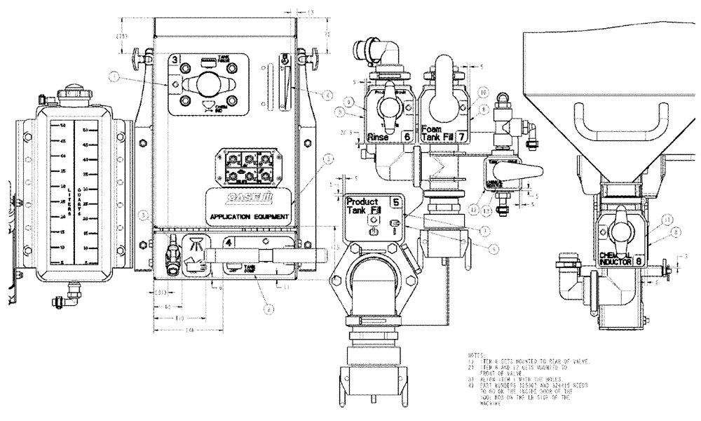 Схема запчастей Case IH SPX4260 - (10-001) - APPLICATION GROUP (13) - DECALS