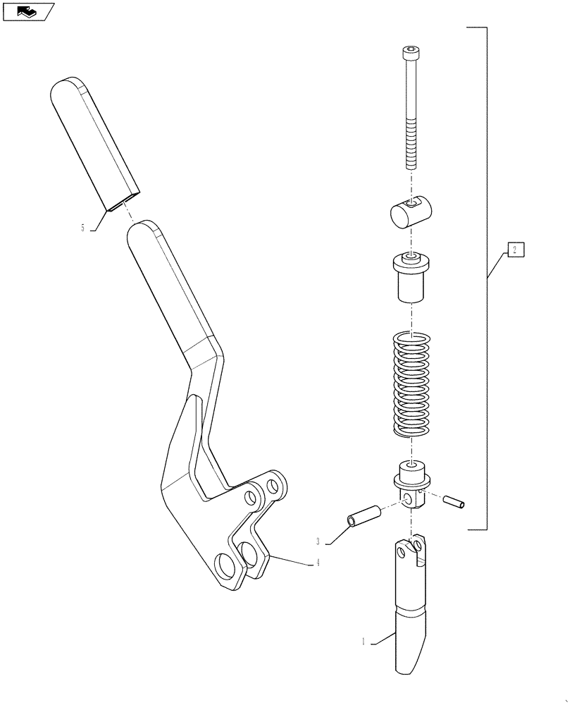 Схема запчастей Case IH L745 - (82.103.010[02]) - LOCKING HANDLE, LH (82) - FRONT LOADER & BUCKET