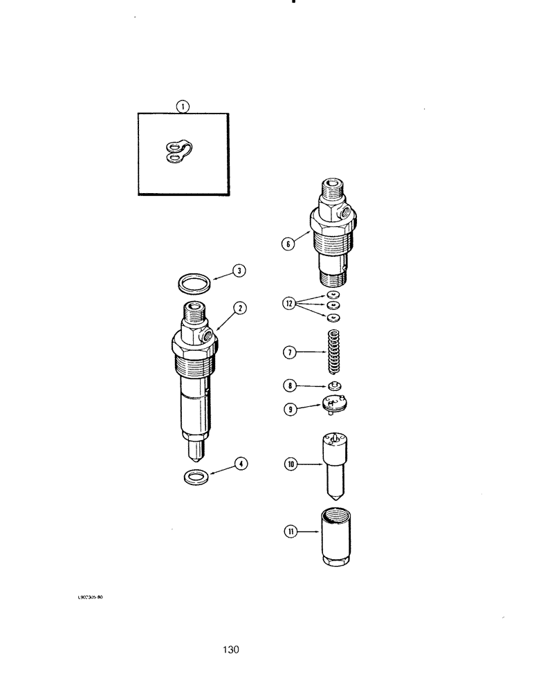 Схема запчастей Case IH 6590T - (130) - FUEL INJECTION NOZZLE, 6T-590 ENGINE 
