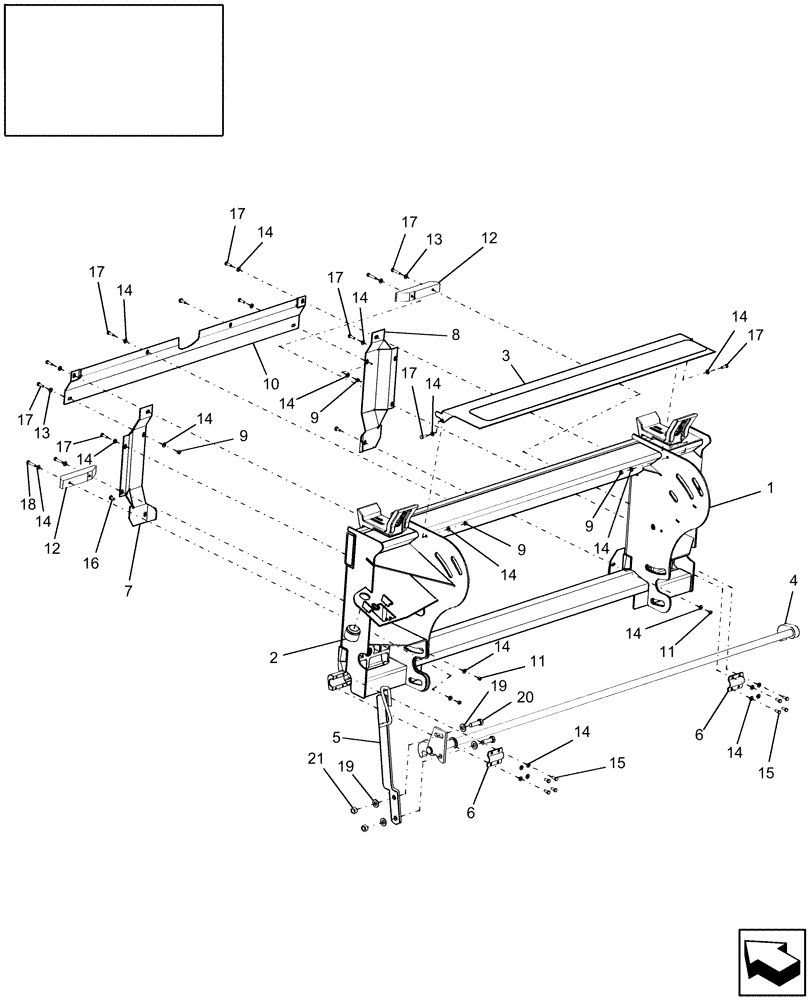Схема запчастей Case IH 8010 - (60.110.30[02]) - FIXED FEEDER ADAPTER - PIN HAJ202001 & AFTER - 7010/8010 (60) - PRODUCT FEEDING