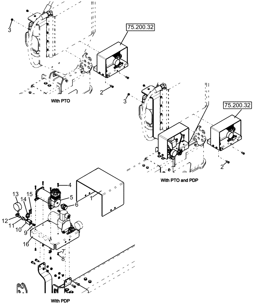 Схема запчастей Case IH 1250 - (75.200.35) - ACCUROW AIR COMPRESSOR OPTIONS (75) - SOIL PREPARATION