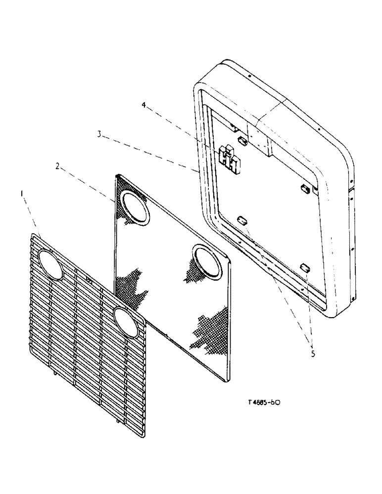 Схема запчастей Case IH 434 - (4-35) - RADIATOR GRILLE AND FRAME, PETROL - CHASSIS (09) - CHASSIS