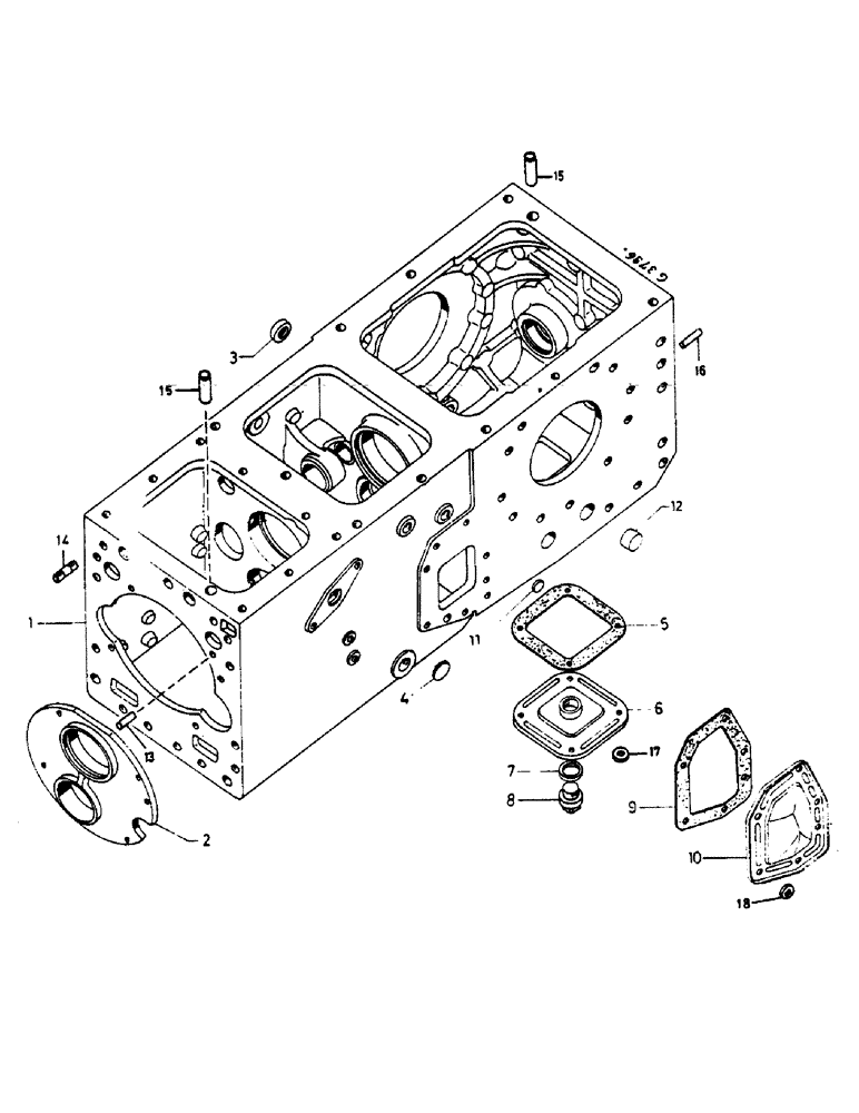 Схема запчастей Case IH 724 - (178) - TRANSMISSION CASE (06) - POWER TRAIN