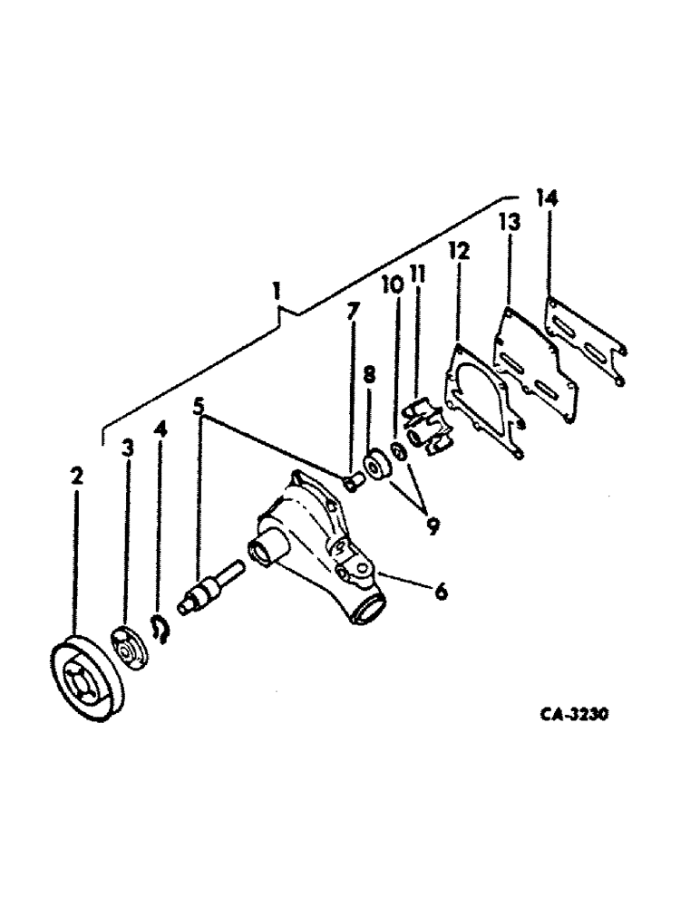 Схема запчастей Case IH C-175 - (F-07) - WATER PUMP, 375 WINDROWERS 