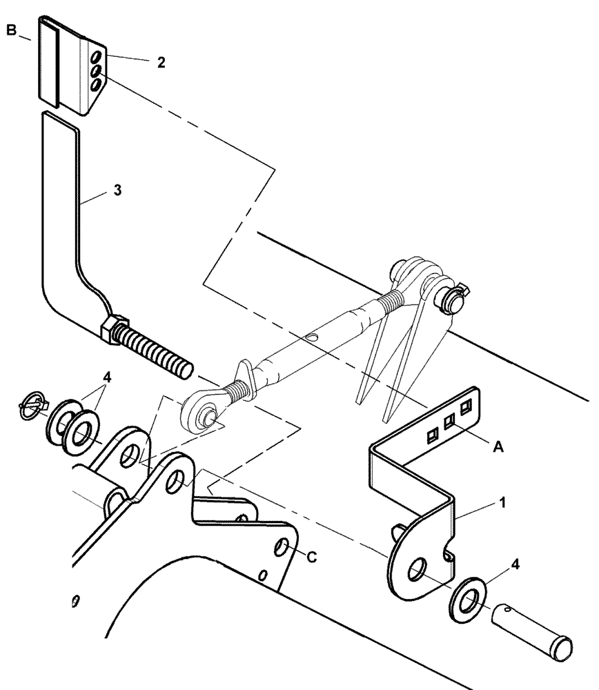Схема запчастей Case IH 1052 - (09-54A) - HEADER HEIGHT INDICATOR ATTACHMENT (09) - CHASSIS