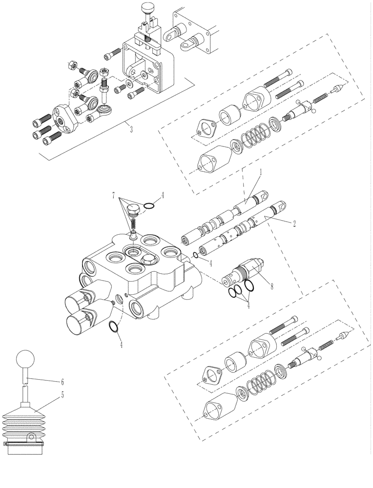 Схема запчастей Case IH L530 - (35.359.AG) - MAIN HYDRAULIC CONTROL VALVE (35) - HYDRAULIC SYSTEMS