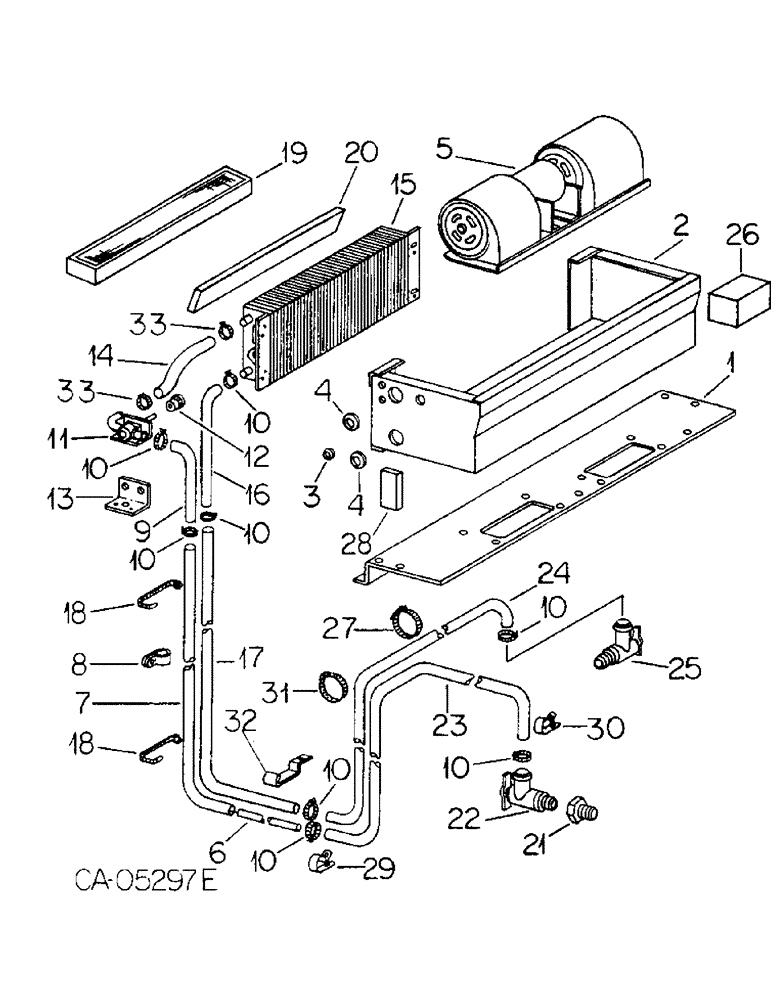 Схема запчастей Case IH 3588 - (13-29) - SUPERSTRUCTURE, PRESSURIZER, HEATER AND FILTERS, CAB WITH SERIAL NO. 107806 AND BELOW (05) - SUPERSTRUCTURE