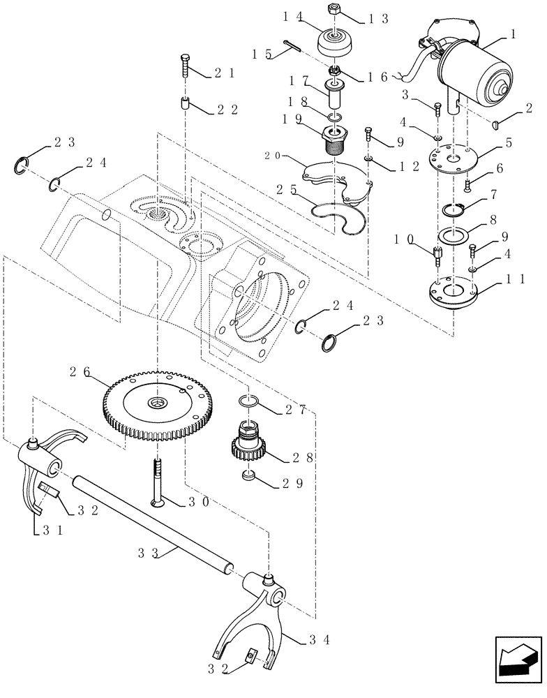 Схема запчастей Case IH 9230 - (21.130.03) - MECHANICAL TRANSMISSION, GEARSHIFT CONTROL (21) - TRANSMISSION