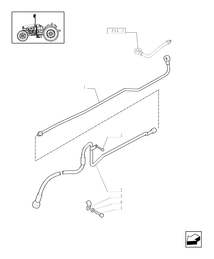 Схема запчастей Case IH JX1095C - (1.32.6/01[03]) - (VAR.323-323/1) STANDARD FRONT AXLE W/ ELECTROHYDR. DIFF. LOCK (40 KM/H) - PIPES (03) - TRANSMISSION