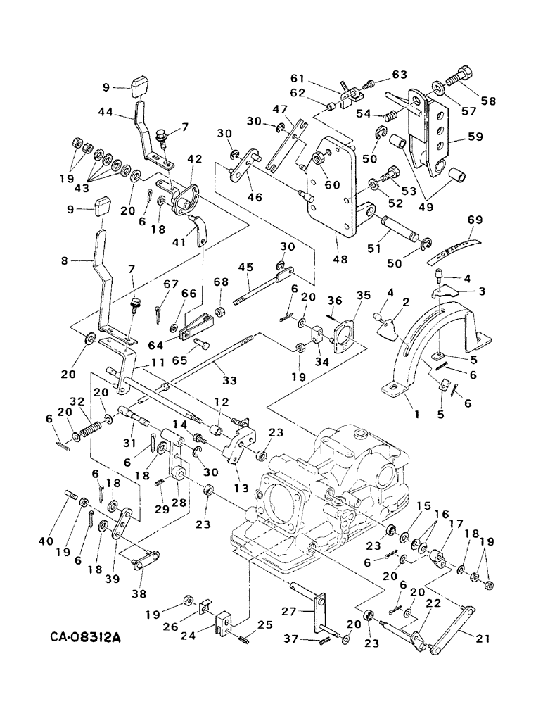 Схема запчастей Case IH 254 - (10-19) - HYDRAULICS, HYDRAULIC CONTROLS, HITCH POSITION AND DRAFT CONTROL, 244 AND 254 (07) - HYDRAULICS
