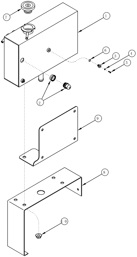 Схема запчастей Case IH CPX620 - (02-02) - DEAERATION SYSTEM (01) - ENGINE