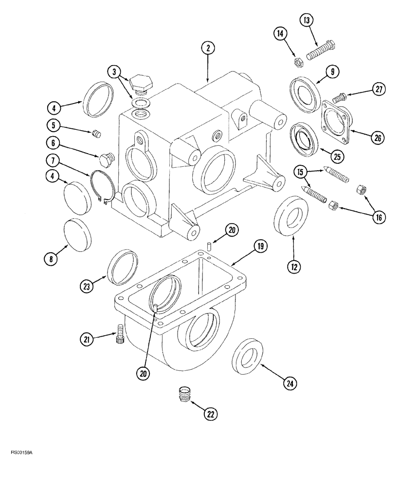 Схема запчастей Case IH 1500-SERIES - (09-52) - GEARBOX (1560, 1570 AND 1580 SPREADER) 
