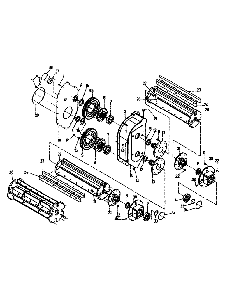 Схема запчастей Case IH 7000 - (A06-03) - 15 INCH ROTARY CHOPPER AND GEARBOX Mainframe & Functioning Components
