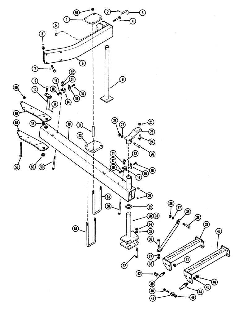Схема запчастей Case IH 400-SERIES - (02) - HITCH AND HITCHBAR, IN FURROW HITCH 