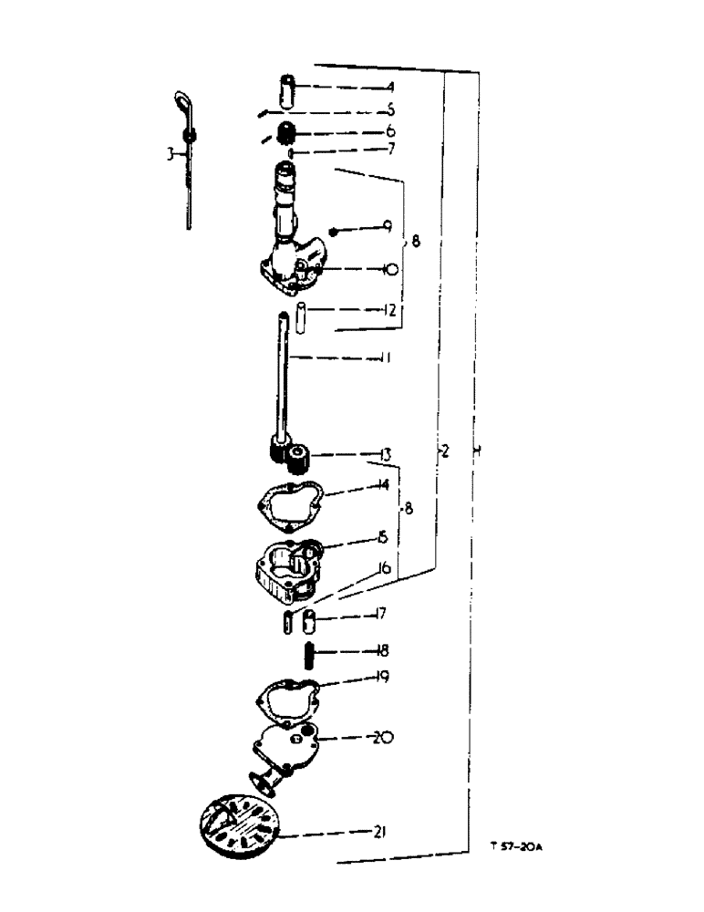 Схема запчастей Case IH 434 - (1-14) - LUBRICATION SYSTEM - DIESEL ENGINE (02) - ENGINE