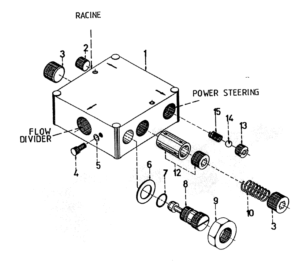 Схема запчастей Case IH 7000 - (B04-35) - HYDRAULIC PRIORITY VALVE (STEERING 7000), UP TO AND Hydraulic Components & Circuits