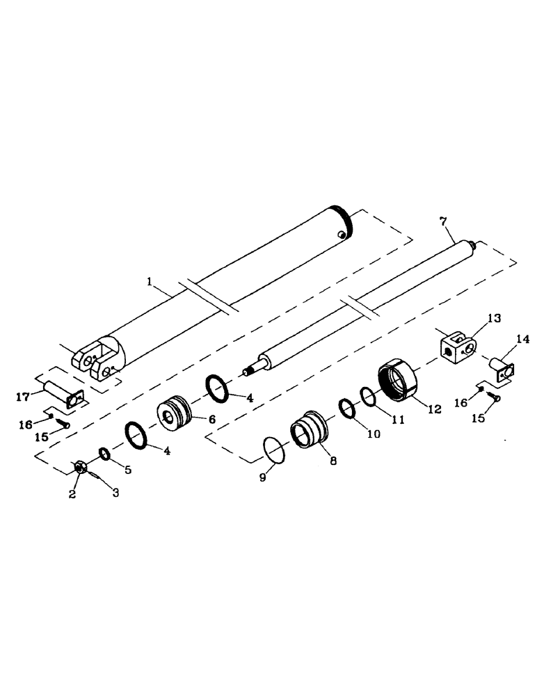 Схема запчастей Case IH AUSTOFT - (B01-02) - HYDRAULIC CYLINDER, C-FRAME LIFT Hydraulic Components & Circuits