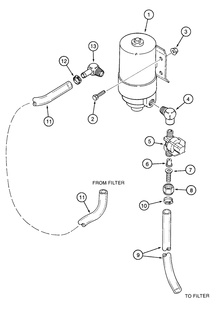 Схема запчастей Case IH 2155 - (9B-10) - WATER PUMP MOUNTING AND LINES (14) - WATER SYSTEM