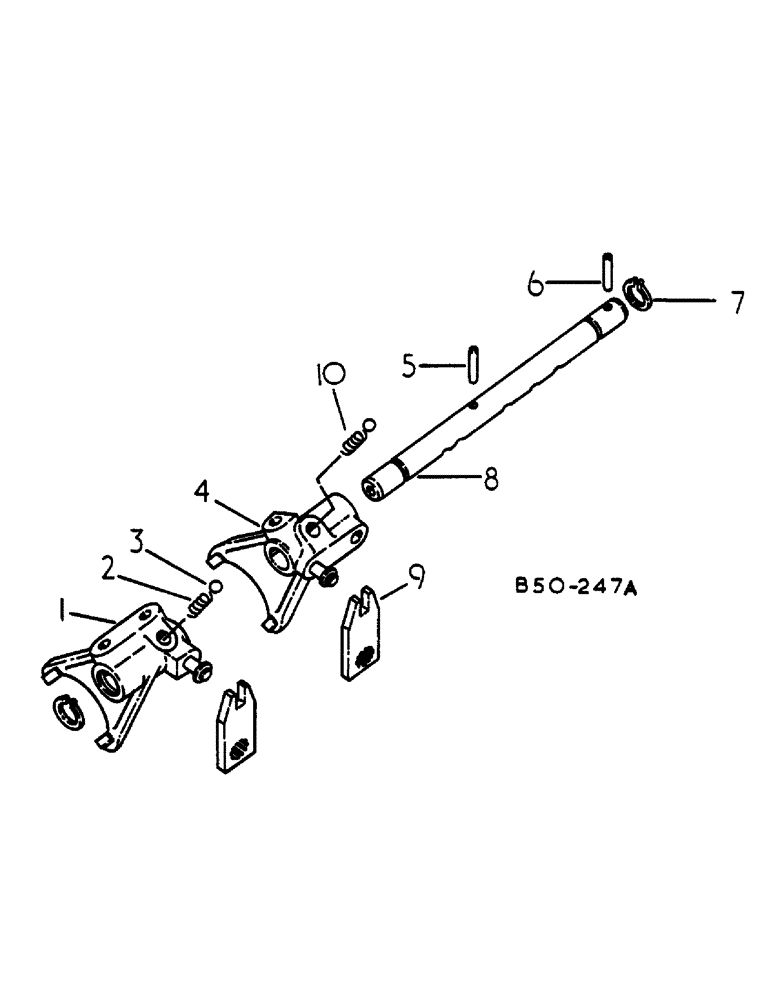 Схема запчастей Case IH 485 - (00E22) - GEAR SHIFT MECHANISM - RANGE TRANSMISSION, 385 485 SLOW & FAST SPEED (04) - Drive Train