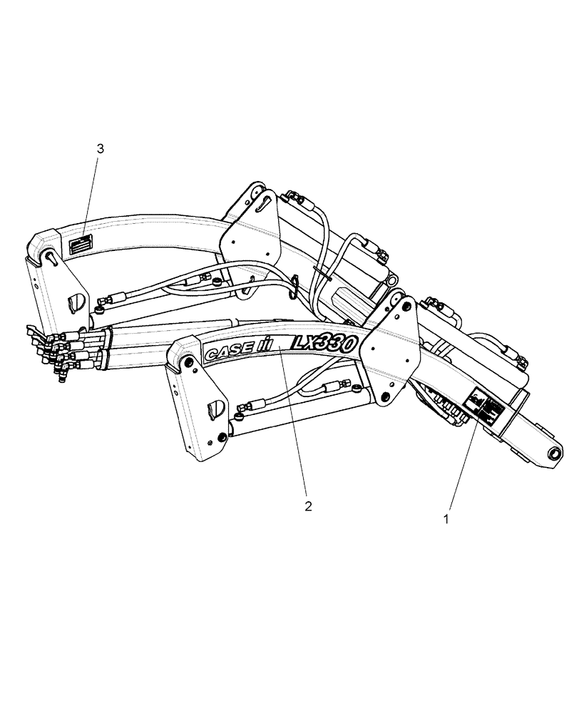 Схема запчастей Case IH LX330 - (009) - DECALS (90) - PLATFORM, CAB, BODYWORK AND DECALS
