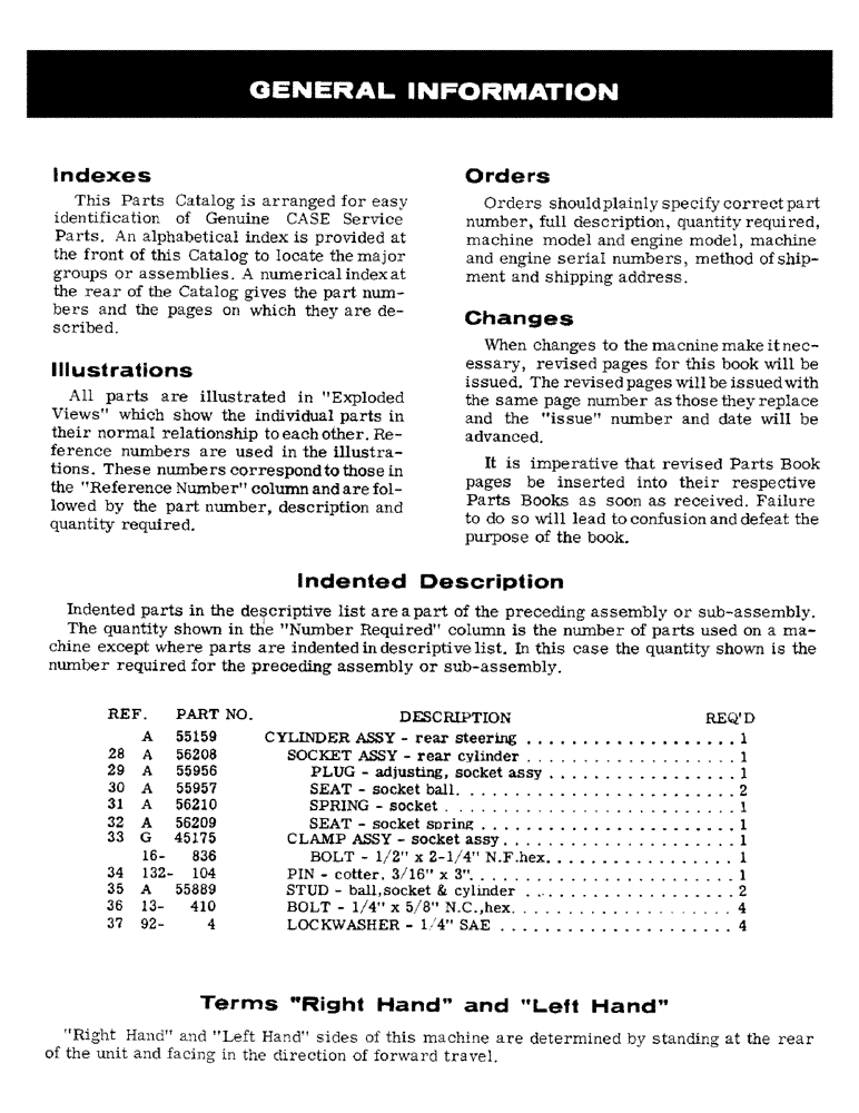 Схема запчастей Case IH 856 - (01A) - GENERAL INFORMATION 